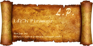 Léh Piramusz névjegykártya